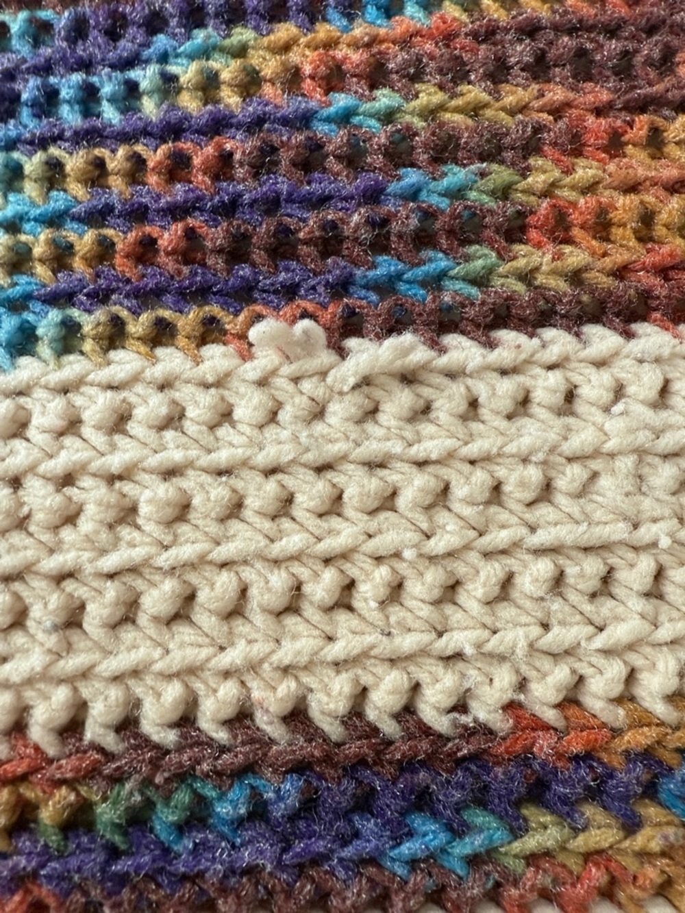 Rainbow Knit Throw Blanket - Picture 7 of 9